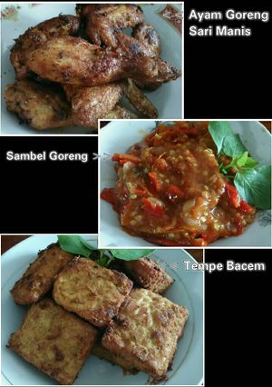 Foto resep MENU 3IN1 (AYAM,TEMPE,SAMBEL)
