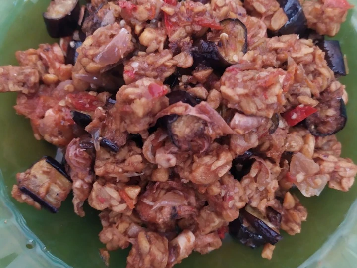 Langkah Gampang Menyiapkan Resep  Tempe Terong Cumi Asin Tumis Pedas yang Lezat, Lezat