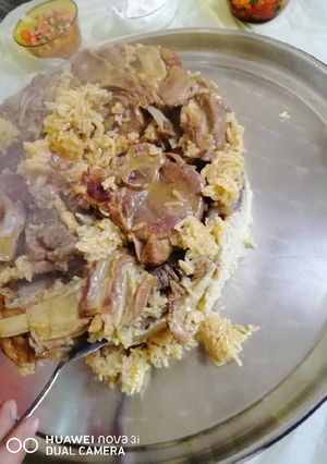 صورة لوصفة مقلوبة لحمة
