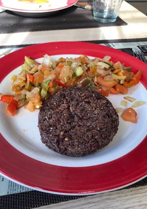 Una foto de Hamburguesa de porotos aduki