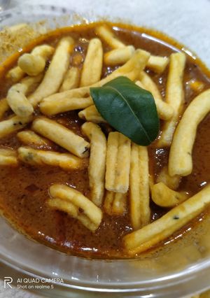 A picture of Sev masala sabji.