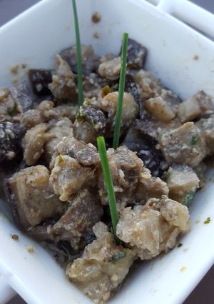Une photo de Salade froide d'aubergine