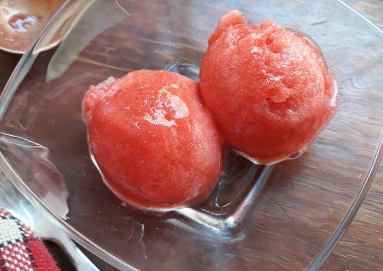 Simple Way to Make Favorite Sorbet fraise