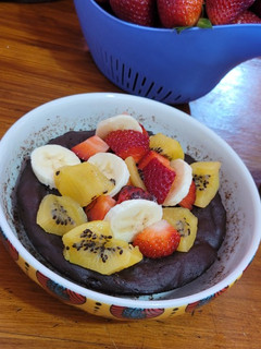 Una foto de Desayuno/merienda/postre saludable 🍫♡