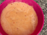 Helado refrescante de durazno y frutilla light