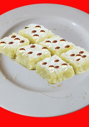 A picture of Coconut burfi.