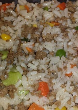 A picture of Beefy Rice & Veggies.