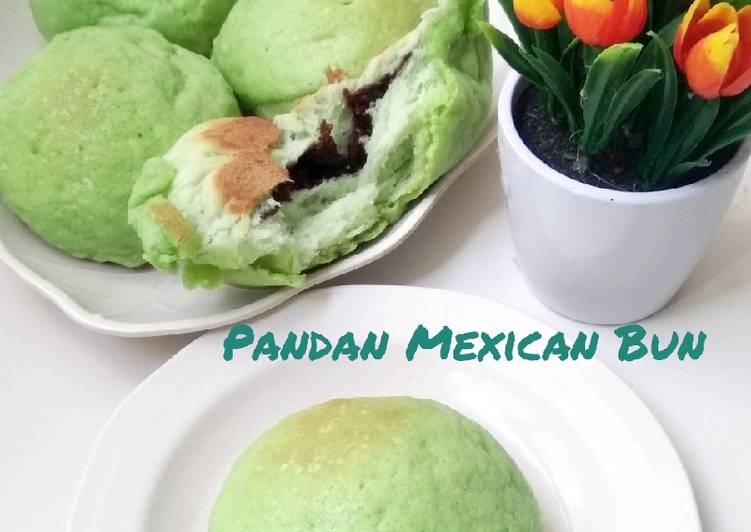 makanan Pandan Mexican Bun yang bikin betah