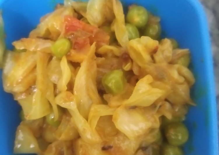 Cabbage peas sbji