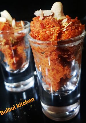 A picture of Carrot Halwa Shots (Gajar ka Halwa Shot).