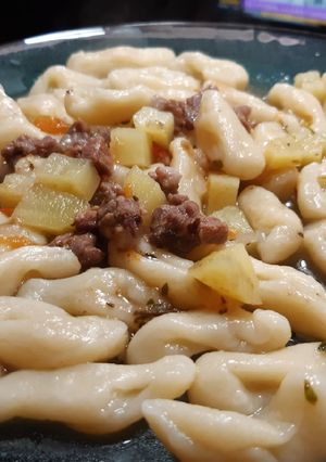 Una foto de • Pasta casera: Cavatelli 🍝 •