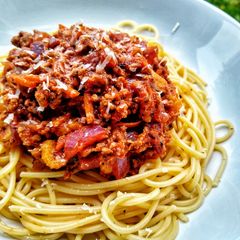A picture of Spaghetti Bolognese (With Turkey Mince).