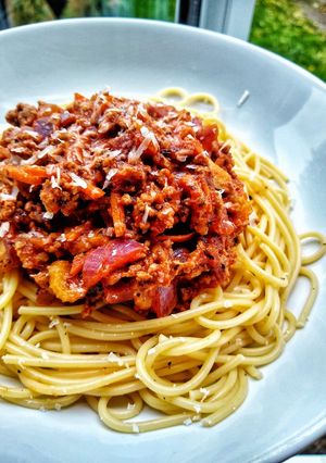A picture of Spaghetti Bolognese (With Turkey Mince).