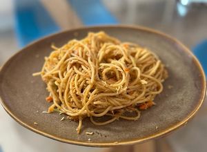 Foto principal de Pasta con Pollo y verdura con Thermomix- Fodmap