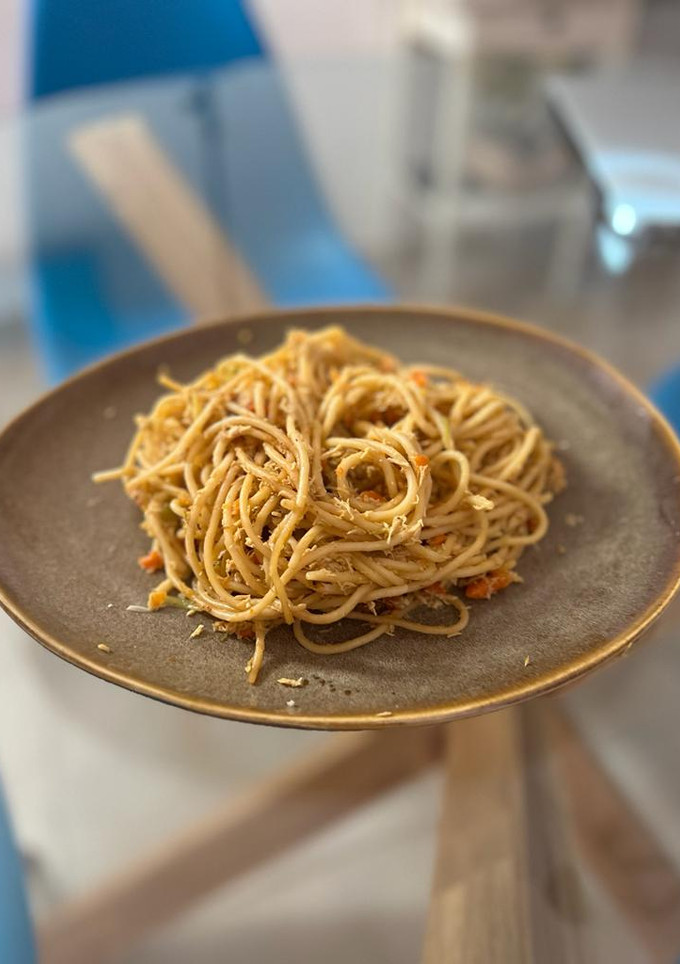 Una foto de Pasta con Pollo y verdura con Thermomix- Fodmap