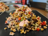Ceviche de lentejas vegano o no