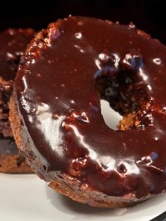 Una foto de Donas saludables de chocolate y naranja. Postre light