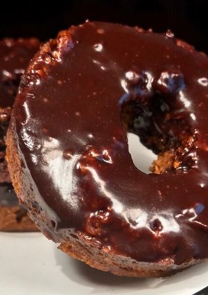 Una foto de Donas saludables de chocolate y naranja. Postre light