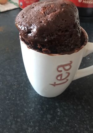 A picture of 2 minutes chocolate cake.
