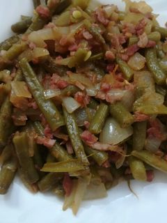Una foto de Judías verdes con jamón