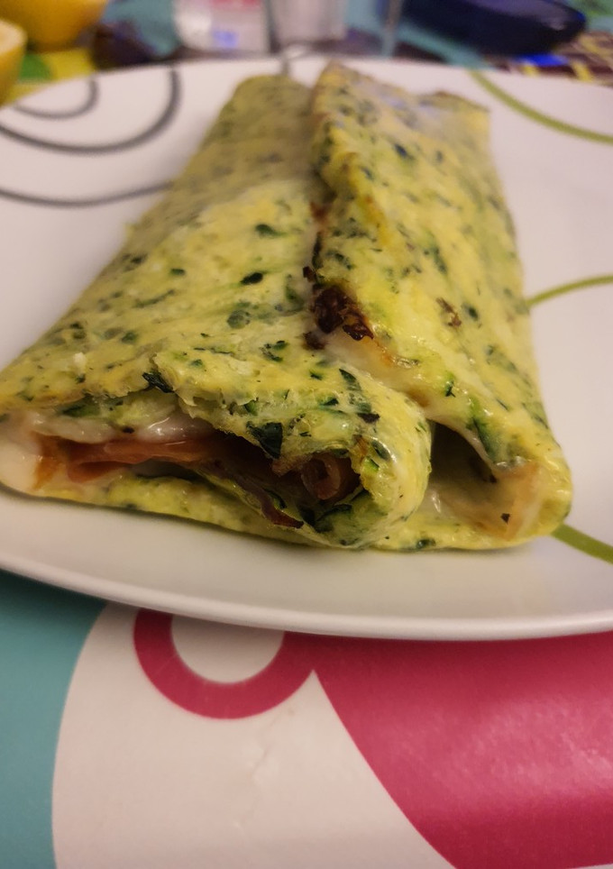 Una foto de Crepe de calabacín al horno