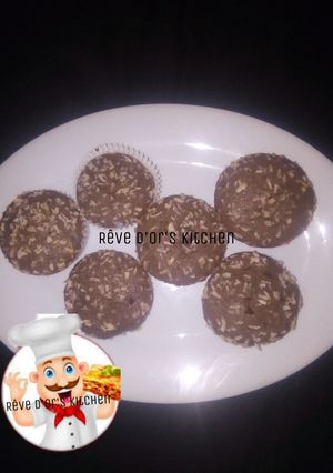 Chocolate cake with coconut ainihin hoton girkin