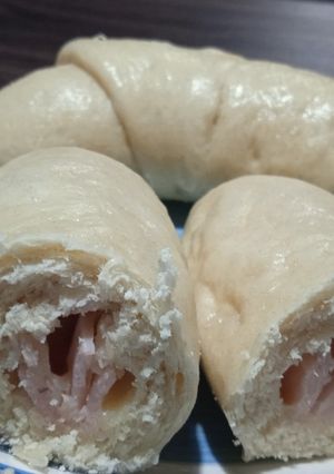 Una foto de Pan al vapor relleno