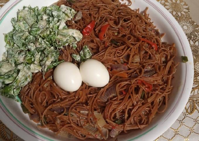 Steps to Make Thomas Keller Simple brown spaghetti