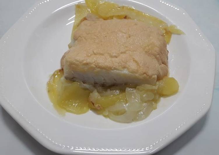 Bacalao a la muselina de ajo
