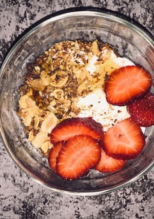 Una foto de Idea de merienda/desayuno saludable !