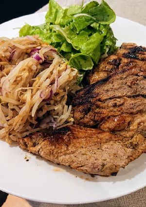 A picture of Grilled Pork Shoulder Steaks.