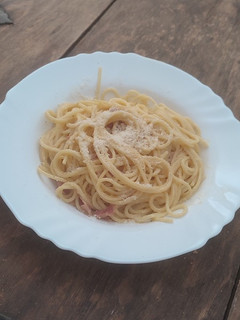 Una foto de Espaguetis carbonara