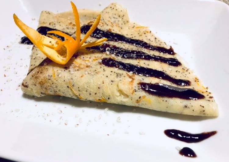 Citrusos palacsinta csokiöntettel