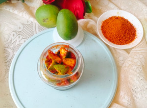 A picture of Raw Mango Pickle (Instant Raw mango pickle Recipe).