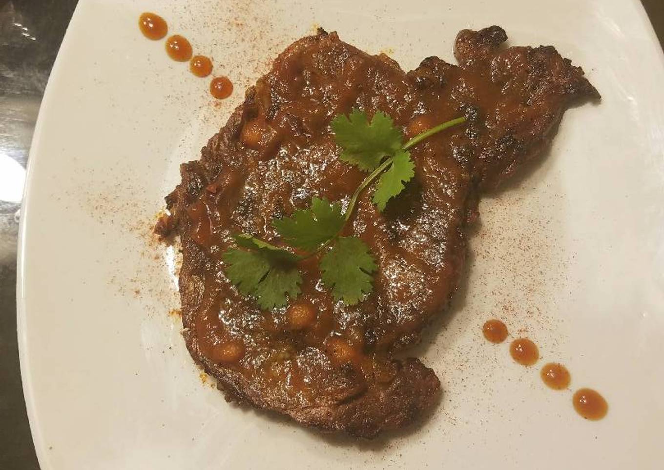 Bistec de costilla agridulce