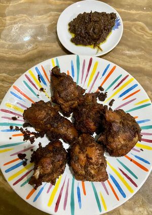 Foto resep Ayam bumbu hitam khas madura