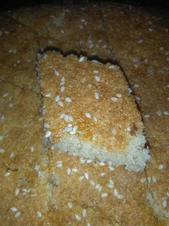 صورة لوصفة بسبوسه بالقشطه🍴😋😋😋