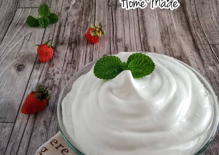 dari awal hingga akhir Menyiapkan Whipped Cream home made Jadi, mengenyangkan