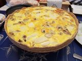 Quiche de champiñones y palmitos