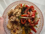 Una foto de fajitas light