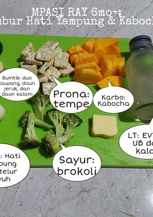 Foto resep MPASI Ray 6mo+: Bubur Hati Yampung & Telur Puyuh
