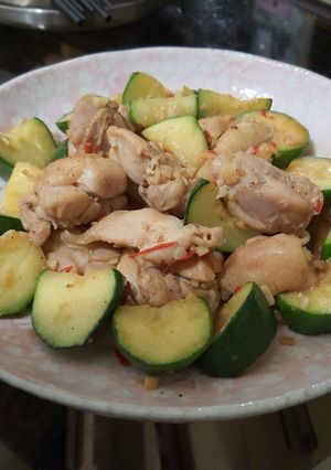 節瓜鹽麴雞肉（家常菜） 的食譜成品照片