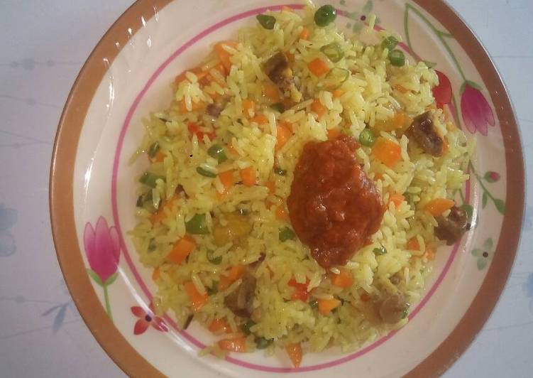 How to Prepare Speedy Vegetable and cow kidney rice