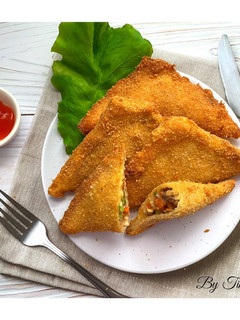Foto resep Roti goreng/panggang isi daging sayuran