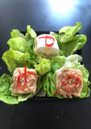 Hình của món Đậu phụ bác 🍲 ăn cùng bánh bao nướng 🥠 | Món chay.