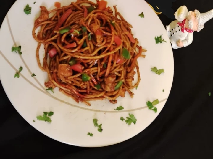Easy Steps to Make Schezwan chicken chow mein the Delicious You can take Joss in your mouth