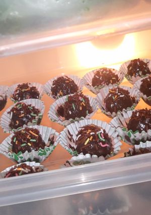 Foto resep Biskuit marie jd bola2 coklat