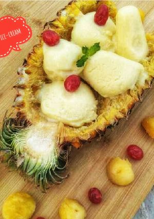 A picture of Pineapple ice-cream.