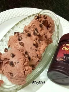 A picture of Chocochip chocolate Icecream.