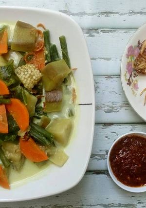 Foto resep Lodeh Soto Terong Daun So (Daun Melinjo)